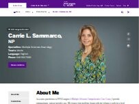Website Screenshot Carrie L. Sammarco, NP