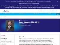 Website Screenshot Evan Kessler, MD, MPH