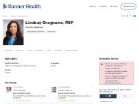 Website Screenshot Lindsay Erin Gragnano, FNP