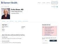 Website Screenshot Julia L Deen, RD