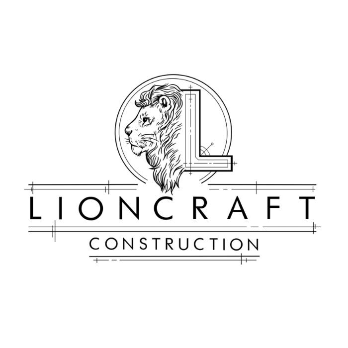 LionCraft Construction Logo