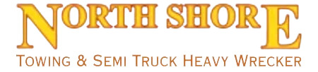 North Shore Towing & Semi Truck Heavy Wrecker Logo