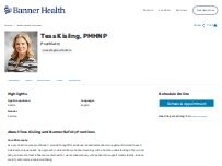 Website Screenshot Tess Kisling, PMHNP