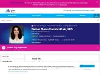 Website Screenshot Seher Banu Farabi Atak, MD