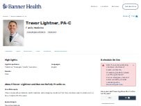 Website Screenshot Trevor Richard Lightner, PAC
