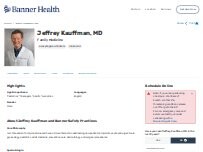 Website Screenshot Jeffrey Neal Kauffman, MD