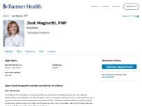 Website Screenshot Jodi Lynn Magnotti, FNP