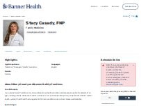 Website Screenshot Stacy R Casady, FNP