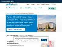 Website Screenshot Bellin Health Home Care Equipment