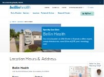Website Screenshot Bellin Health