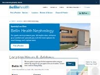 Website Screenshot Bellin Health Nephrology