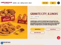 Website Screenshot Lee's Famous Recipe Chicken