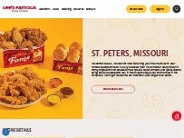 Website Screenshot Lee's Famous Recipe Chicken