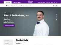 Website Screenshot Alex J. Pelliccione, MD