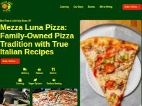Website Screenshot Mezza Luna Pizza