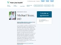 Website Screenshot Michael Tecce, DO