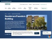 Website Screenshot Gundersen Founders Building