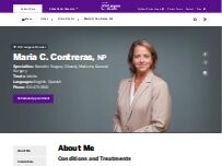 Website Screenshot Maria C. Contreras, NP