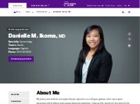 Website Screenshot Danielle M. Ikoma, MD