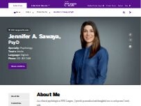 Website Screenshot Jennifer A. Sawaya, PsyD