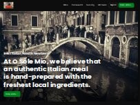 Website Screenshot O Sole Mio Cucina Italiana