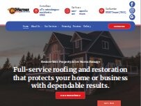 Website Screenshot Warner Roofing & Restoration