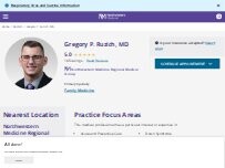 Website Screenshot Gregory P. Ruzich, MD