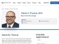 Website Screenshot Christ J. Ticoras MD