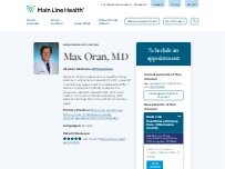 Website Screenshot Max Oran, MD