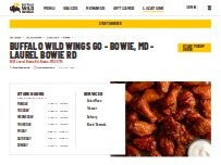 Website Screenshot Buffalo Wild Wings 'GO'