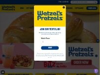 Website Screenshot Wetzel's Pretzels