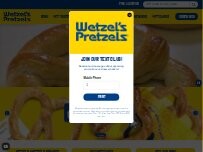 Website Screenshot Wetzel's Pretzels