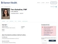 Website Screenshot Tera Irene Sabatino, FNP