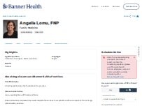 Website Screenshot Angelia Dawn Lomu, FNP