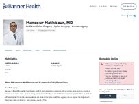 Website Screenshot Mansour H Mathkour, MD
