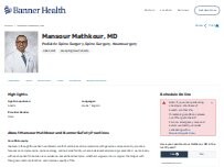 Website Screenshot Mansour H Mathkour, MD