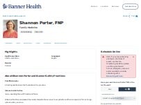 Website Screenshot Shannon Lynne Porter, FNP