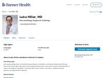 Website Screenshot Luke Moroni Miller, MD