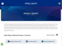 Website Screenshot Spine & Sport Physical Therapy - La Quinta