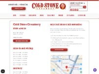 Website Screenshot Cold Stone Creamery