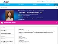Website Screenshot Jennifer Abrams, DO