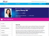 Website Screenshot Jenny Zhang, MD