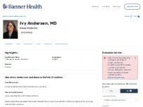 Website Screenshot Ivy Marie Andersen, MD