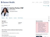 Website Screenshot Audrey Beth Porter, FNP
