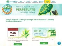 Website Screenshot Keiki O Ka ‘ Āina Family Learning Centers