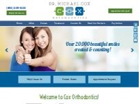 Website Screenshot Cox Orthodontics - Knightsville