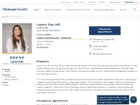 Website Screenshot Lauren Tran, MD