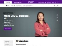 Website Screenshot Marie Joy G. Bordeos, NP