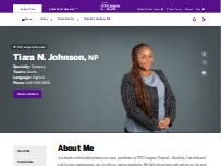 Website Screenshot Tiara N. Johnson, NP