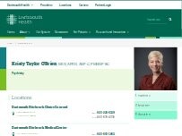 Website Screenshot Kristy Taylor O'Brien, MSN, APRN, ANP-C, PMHNP-BC